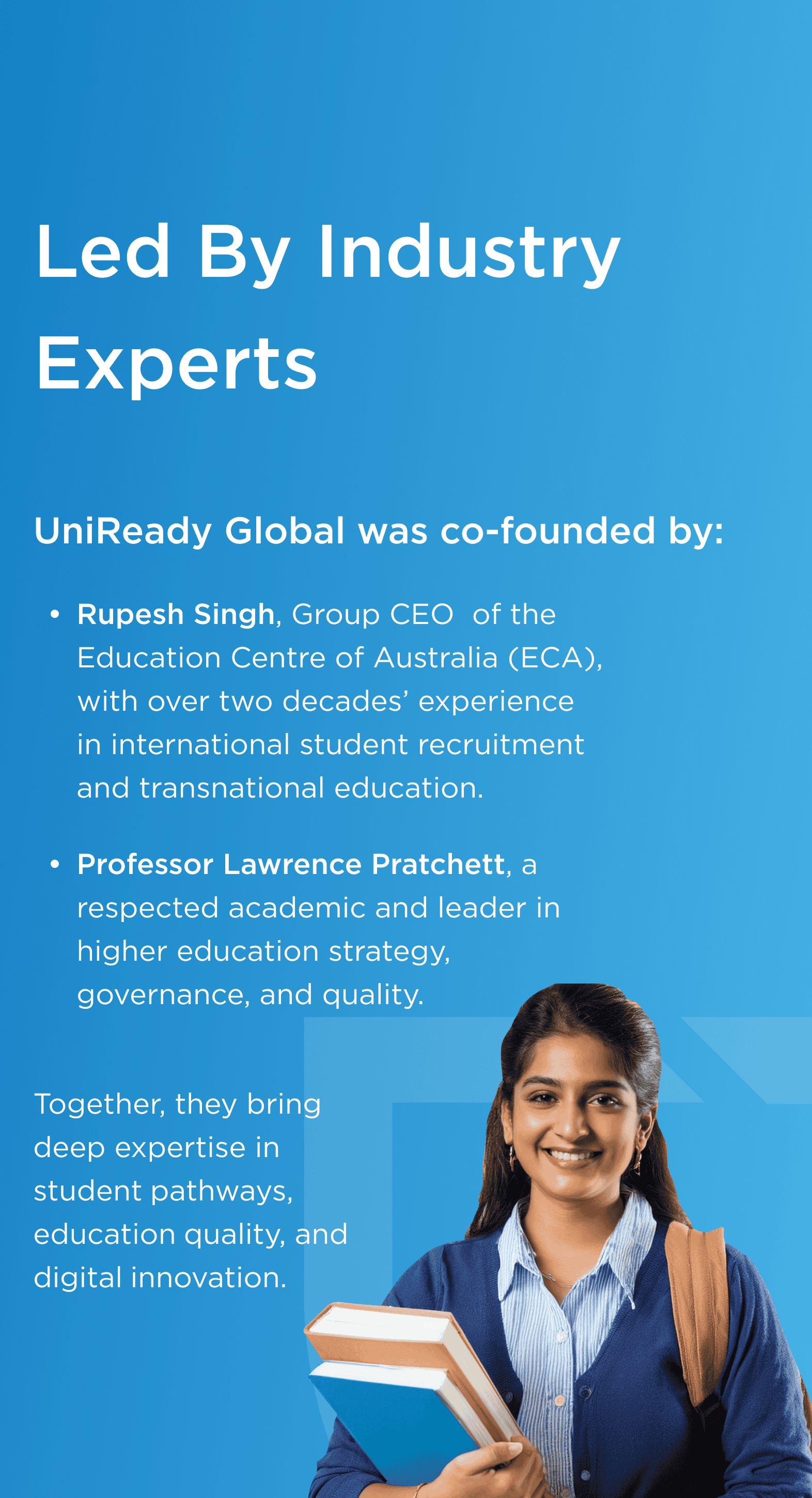 UniReady Global leadership team - Industry experts in education technology
