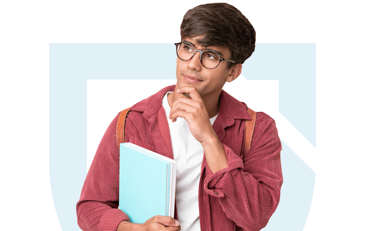 Student thinking about frequently asked questions